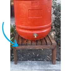 Rain Barrel Accessory: Wood Stand